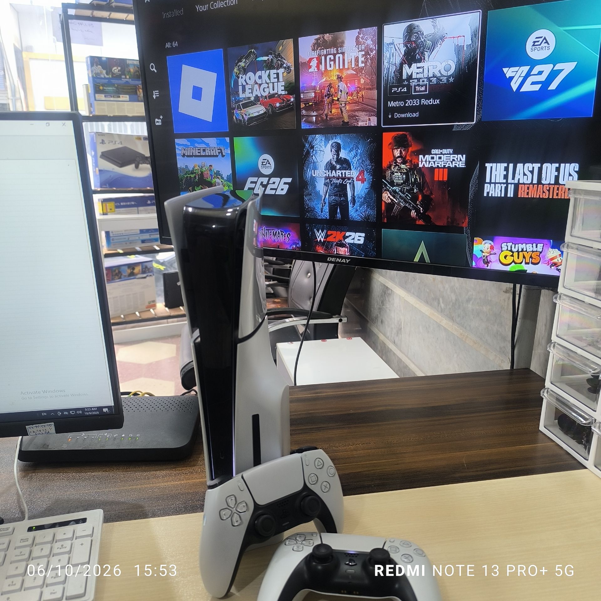 ps5 slim standard 2016 اکانتی کارکرده دو دسته